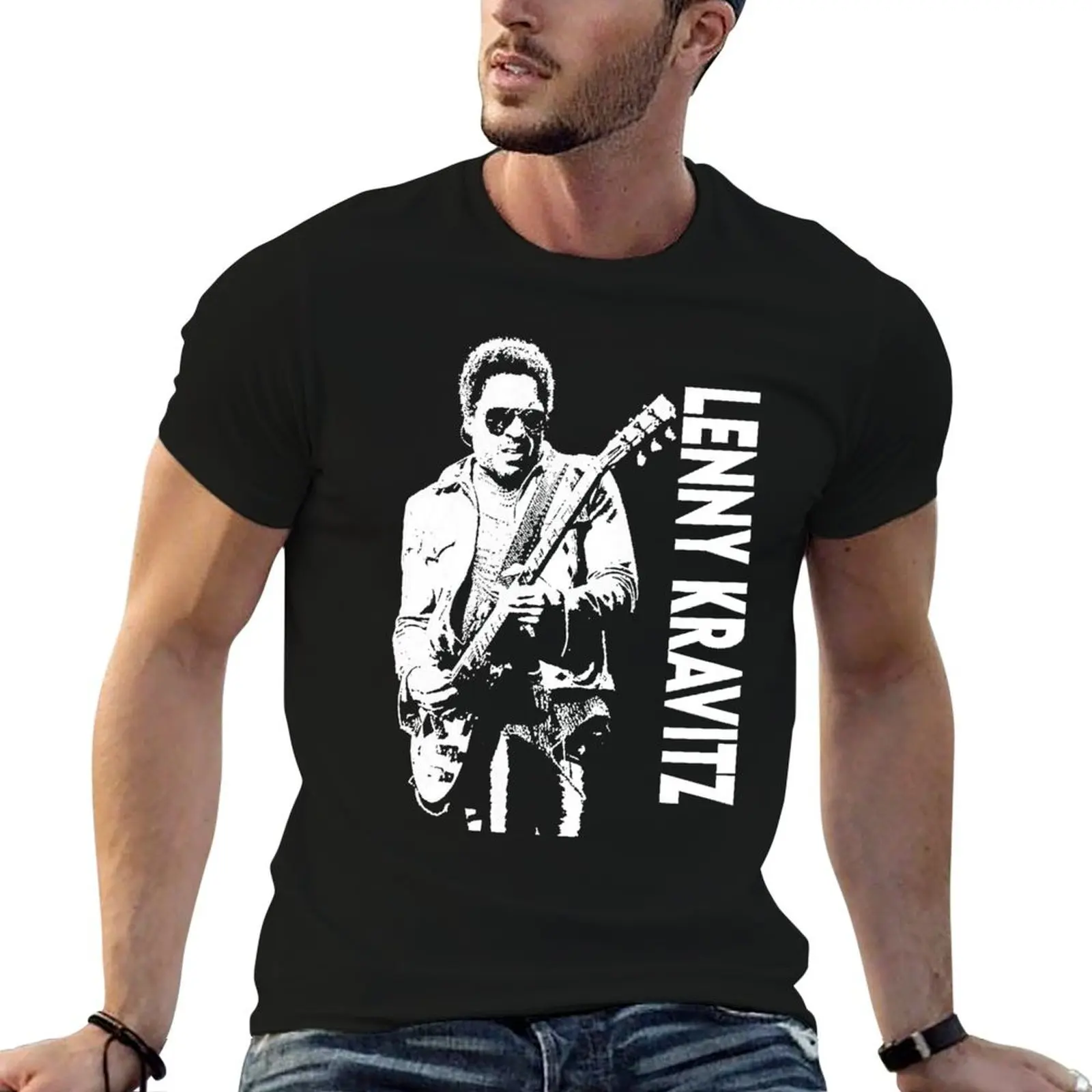 

Lenny Kravitz Guitar Music Legend Essential T-Shirt cheap stuff blue archive graphic t shirts animal prinfor boys t shirts men