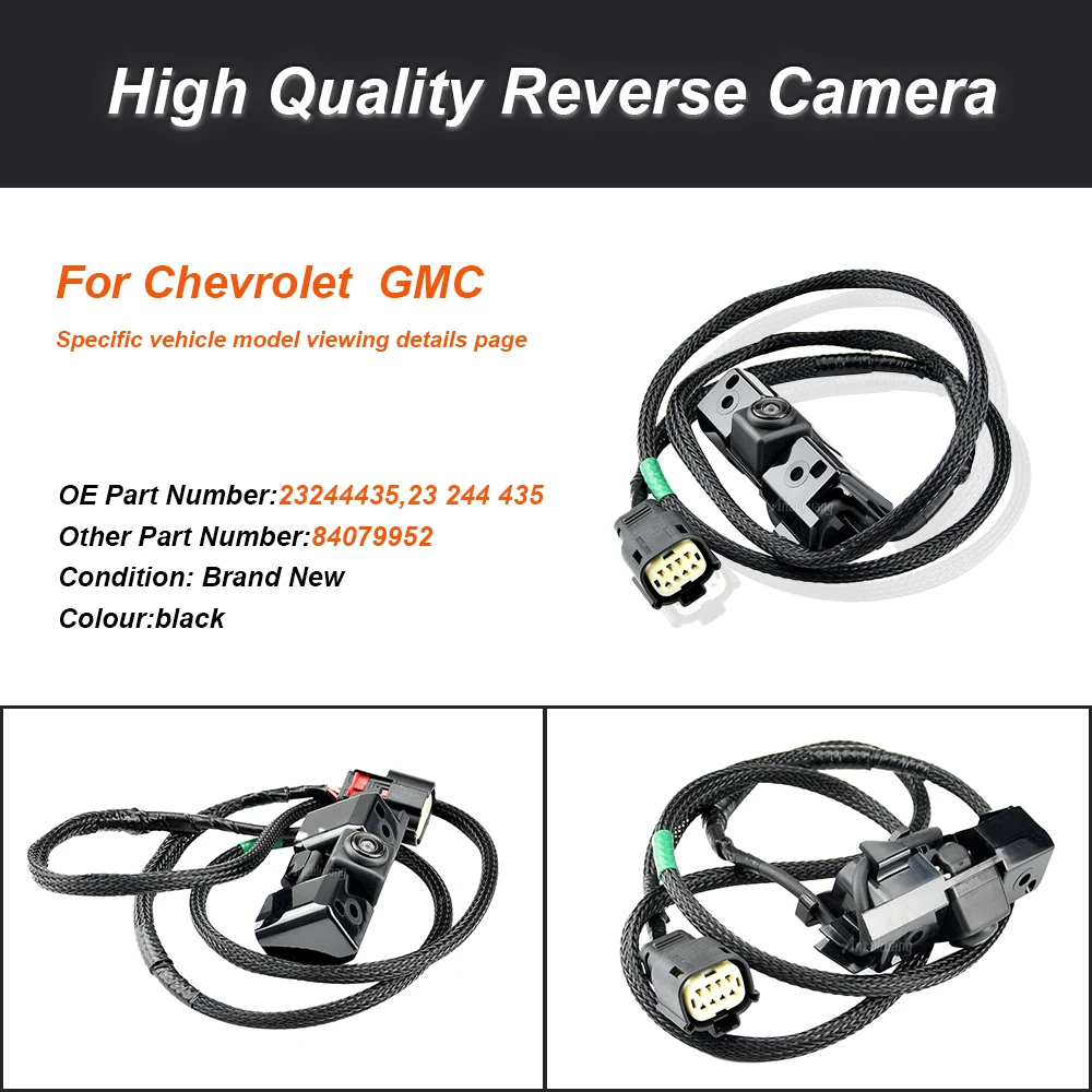 

For GMC Sierra Chevrolet Silverado 2016-2020 Rear View Camera Reverse Backup Park Assist Camera 8 Pin 23244435 84062896