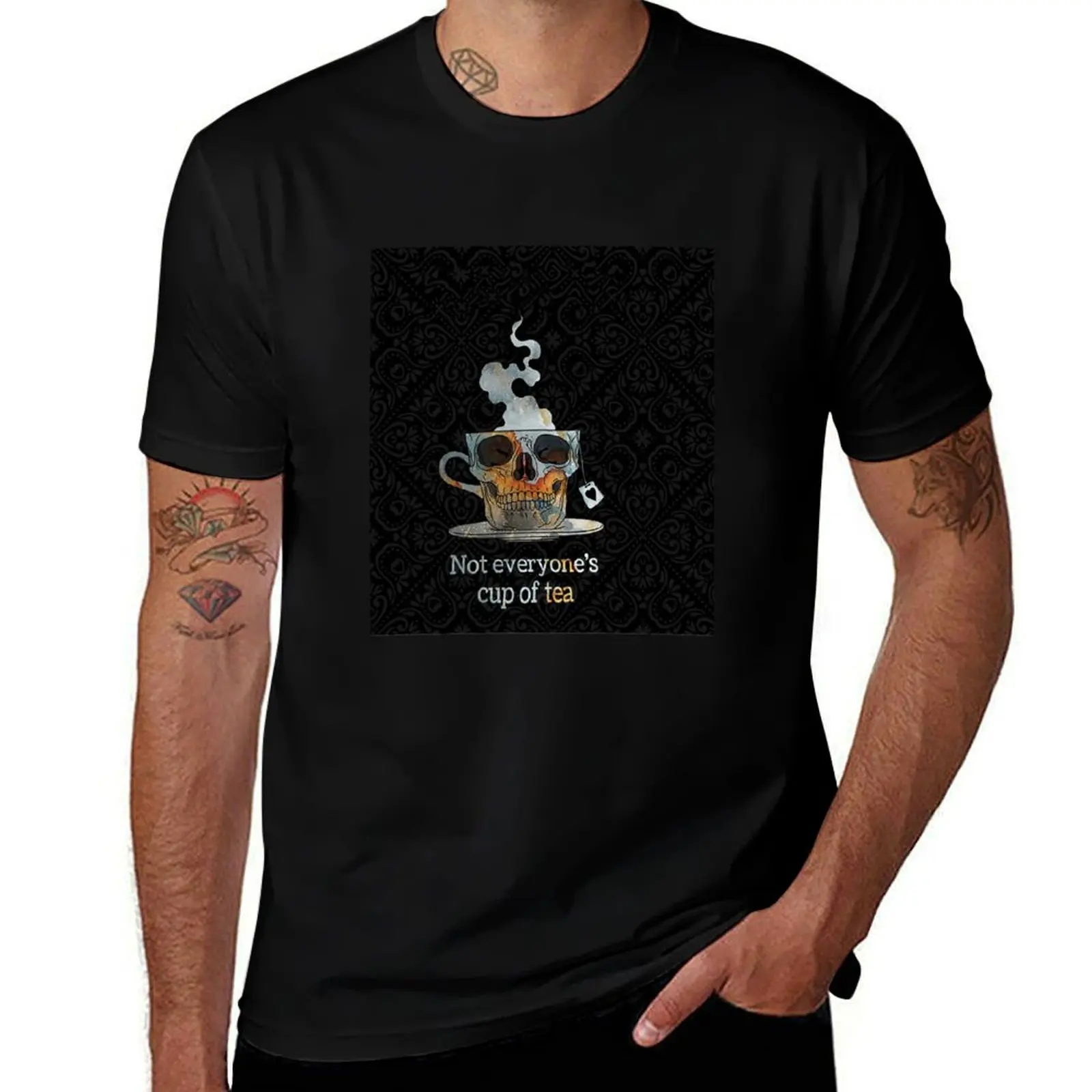 Skull Not everyone’s cup of tea T-Shirt Casual Trendy Streetwear Tee Shirt T-Shirt