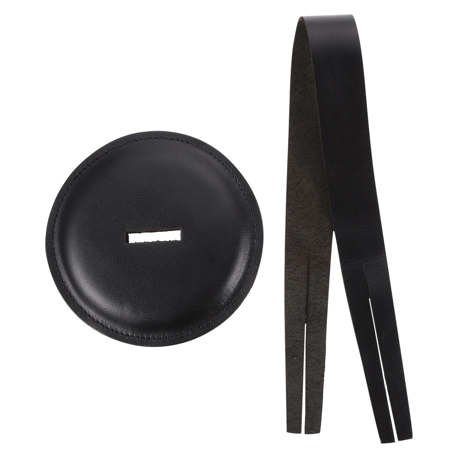 

1 set Cowhide Handguard Cymbal Arm Pads Black Hands Practice Straps Replacement Durable Exquisite Accessories Marching Bands