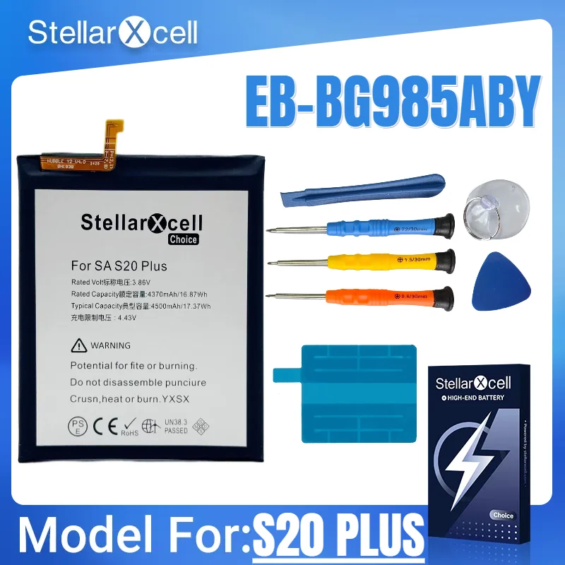 

StellarXcell-Choice-Battery For Samsung S20 Plus battery EB-BG985ABY Replacement Battery Premium pure cobalt battery replacement