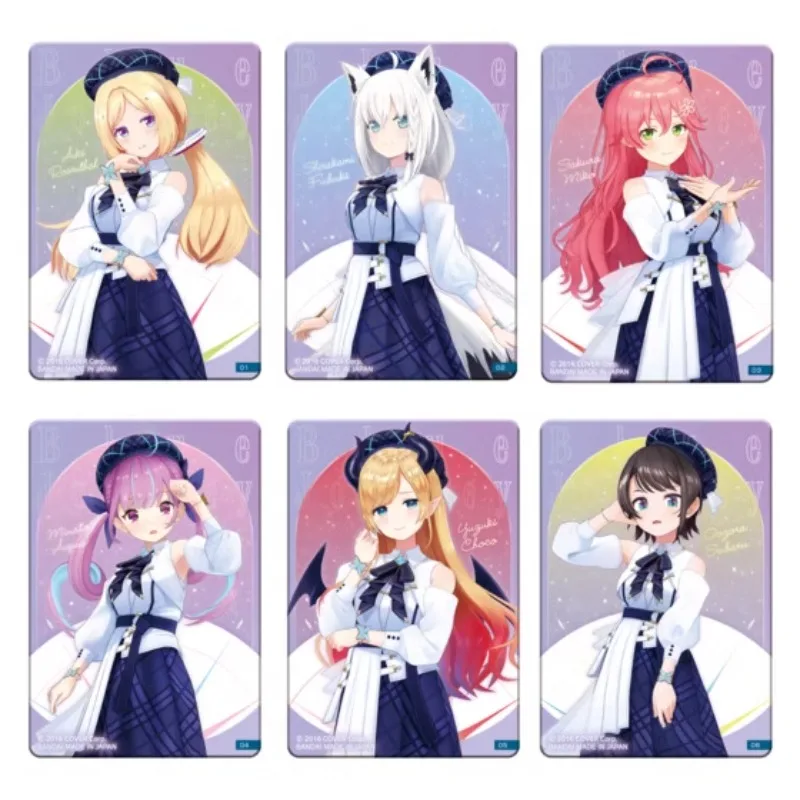 Bandai autentico Hololive Blue Journey Anime Personaggio Hobby Collezione Card Regalo di festa a sorpresa per ragazze Giocattoli per bambini