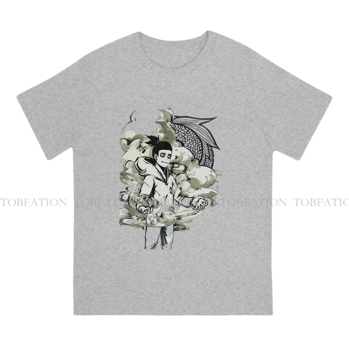 Dragon Cloud Mist Technique Harajuku TShirt Scissor Seven Printing Streetwear Casual T Shirt Male Tee