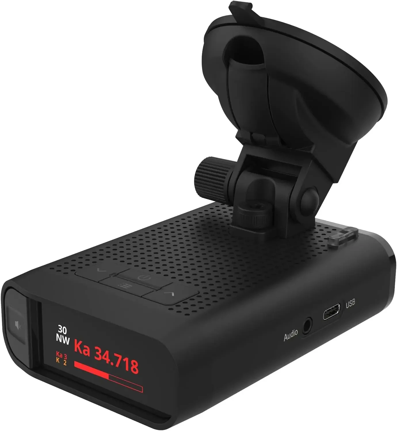 DS1 Extreme Range Radar Detector - Magnet Mount, Bluetooth, Color OLED Display, Less False Alerts, Auto GPS Lockouts