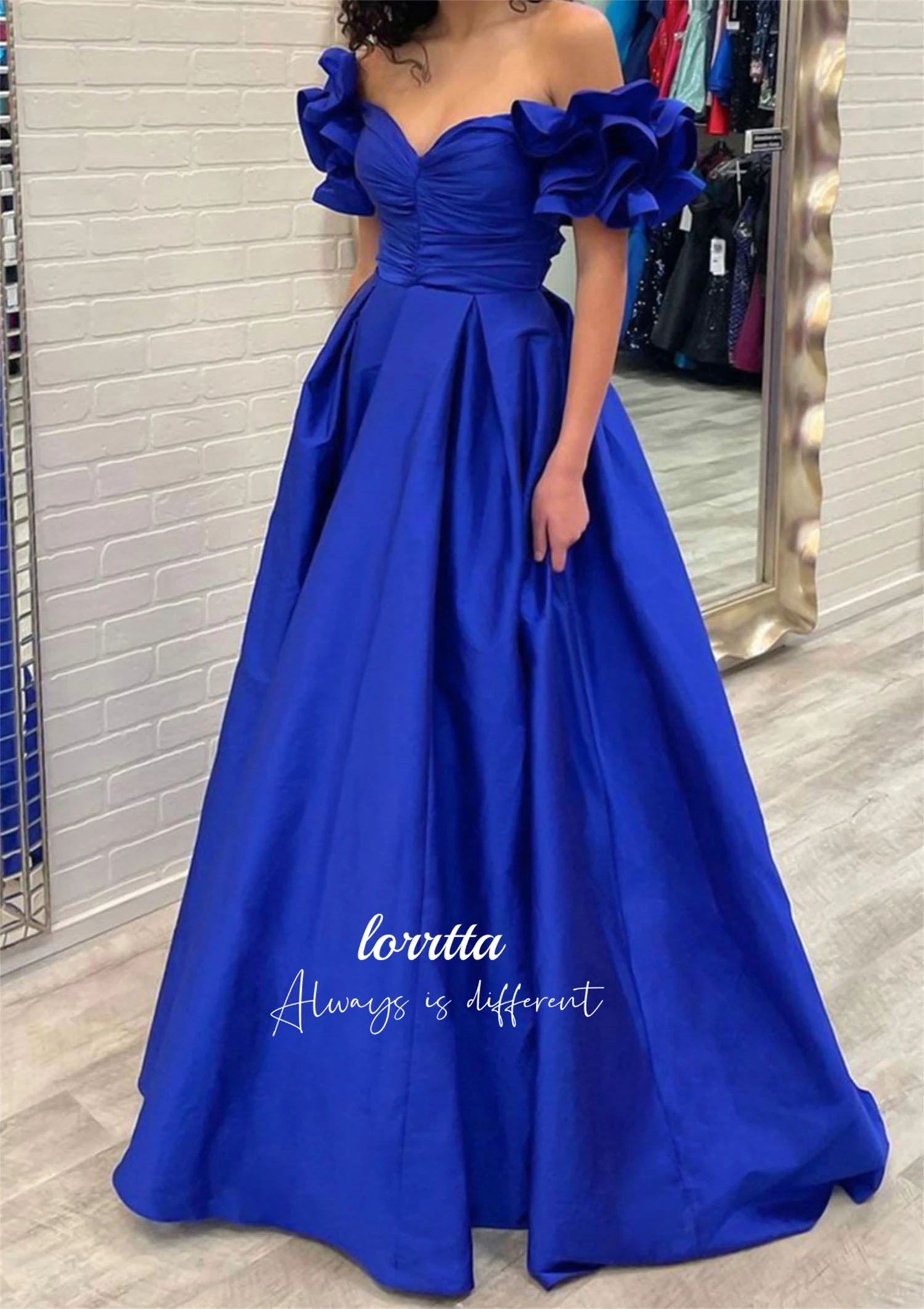 Blue Line A Ball Gown Graduation Formal Dress Evening Satin Sweetheart Elegant Party Dresses for Women Luxury Wedding Customized