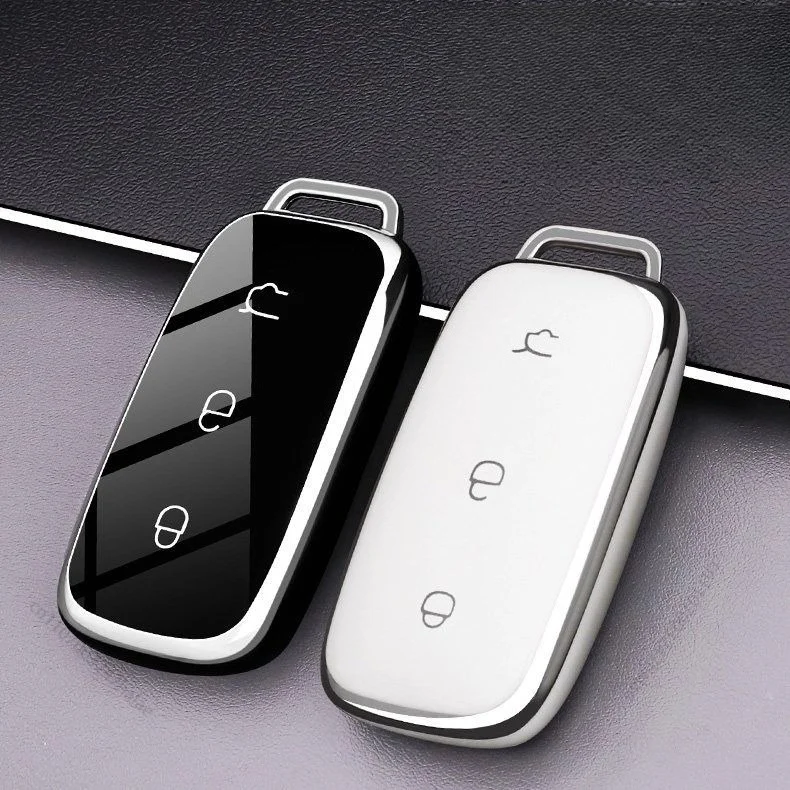 Car Key Fob Cover Protective Case With Keychain, Premium Key Shell  For Geely Starray EM-i Proton eMas 7 2026 Easy-install