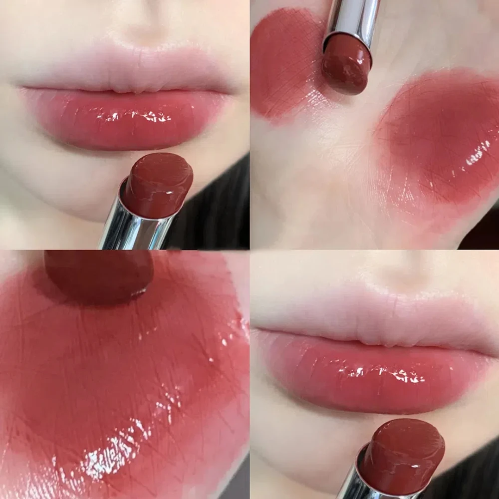 Gegebear Creamy Watery Lipstick Moisturizing Long Lasting Hydrating Non-Sticking Cup Lip Glaze Mirror Jelly Lip Gloss Makeup