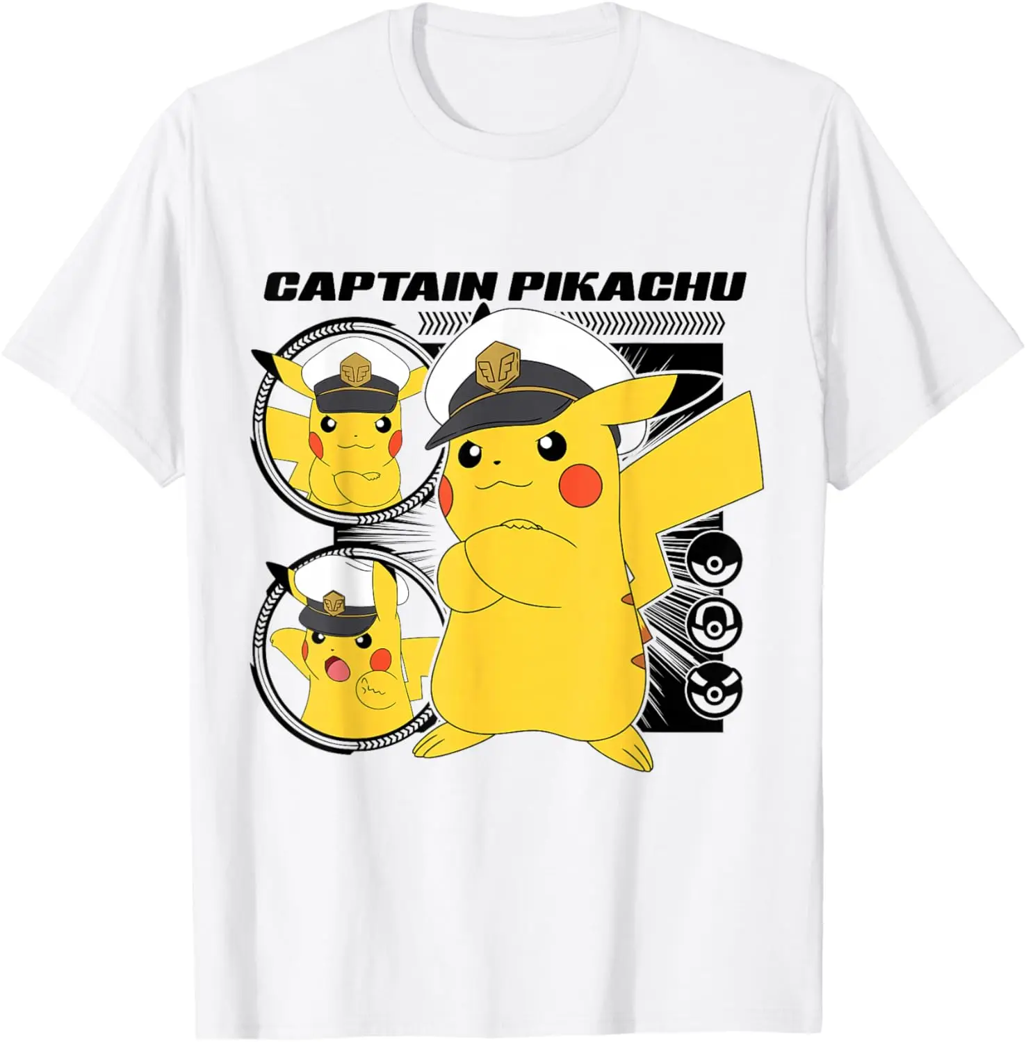 Pokémon - Horizons Captain Pikachu T-Shirt S-6XL