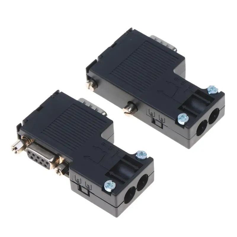 9 Pin Male Bus Connector Stable Signal Transmission Heavy‑Duty Terminal Adapter for Automation PLC System Wiring Connection