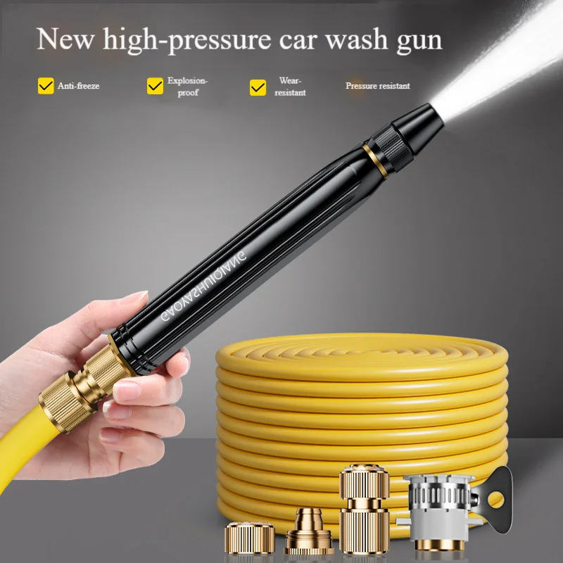 Black Diamond Pressure Washer Nozzle, High Pressure Garden Hose Gun for Car Washing Flower Watering