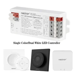 Miboxer 스마트 LED 조명 조광기, 5050 COB CCT 단색 조명용, 2.4G 리모컨 포함, Zigbee3.0 + 2.4G, 2in 1