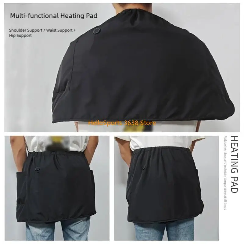 A52F Windschutz elektrische Heizhalsschutzweiche Fleece -Interieur für Schneesportarten