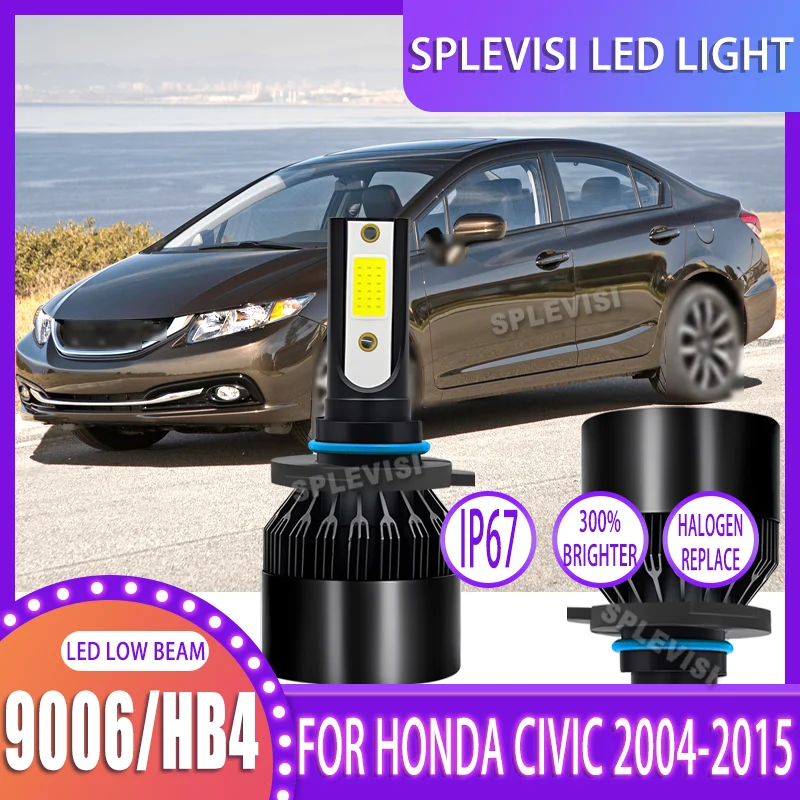 

Premium LED Low Beam Fan Cooled & Warranty Protected For Honda Civic 2004 2005 2006 2007 2008 2009 2010 2011 2012 2013 2014 2015