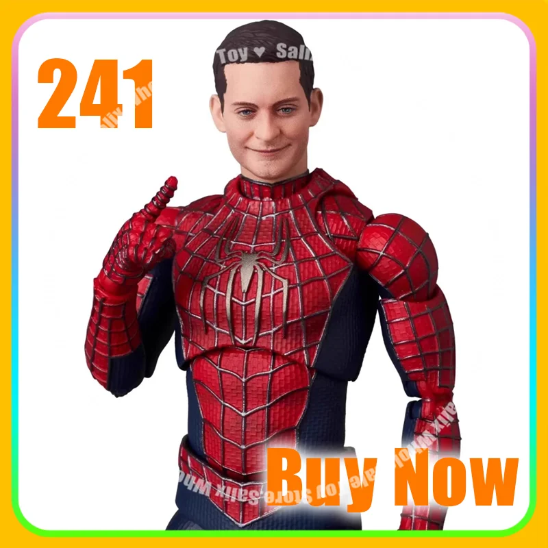 

New Ko Mafex 241 Tobey Maguire Spider Man No Way Home Friendly Neighborhood Spider Man Ko Anime Action Figure Model Gift Toys