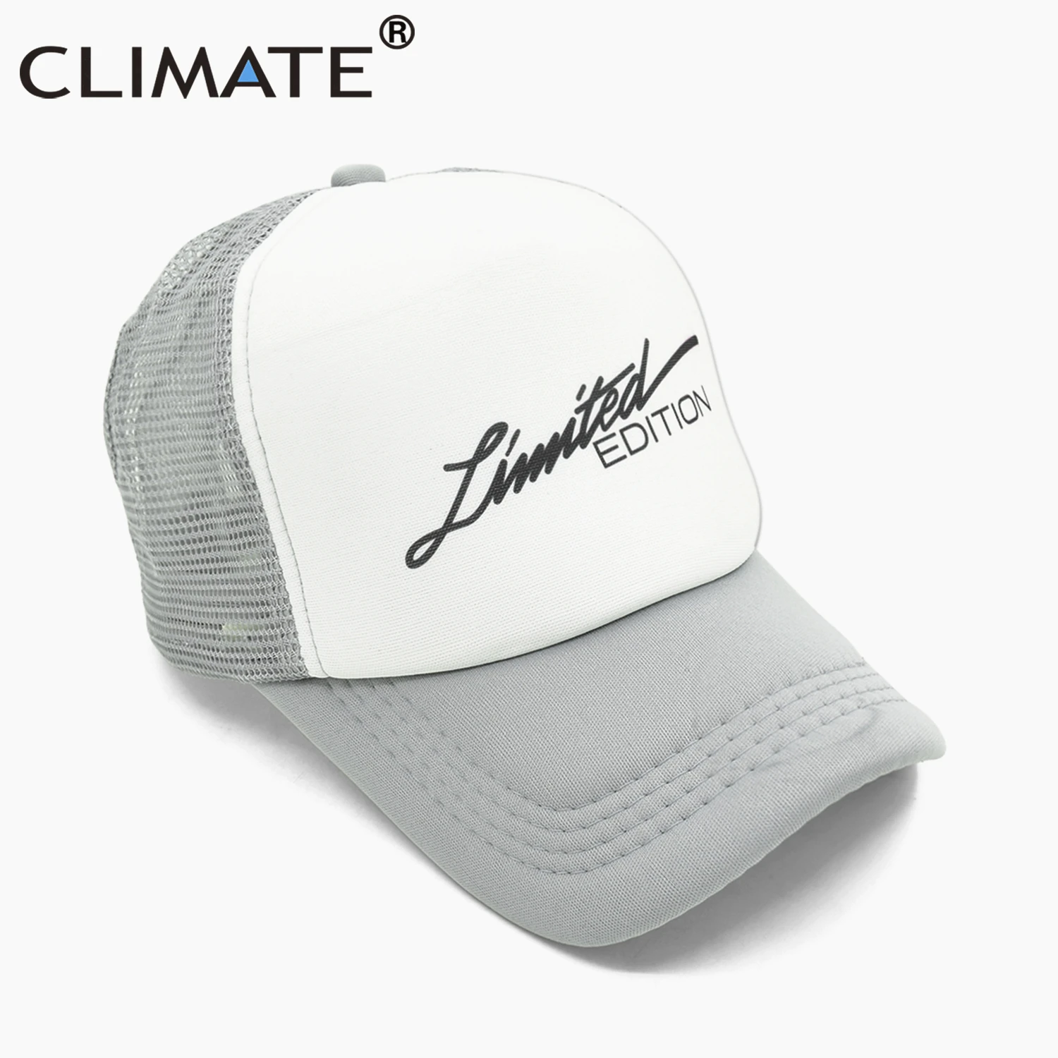 CLIMATE Limited Edition Trucker Cap Men Funny Car Fan Mesh Caps Hip Hop Summer Mesh Hat Driver Car Racing Fans Caps for Men