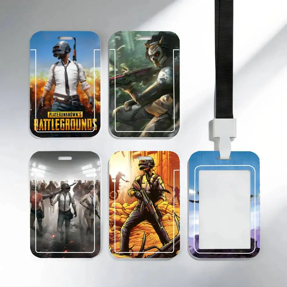 

Держатель для ID-карты Game P-Playerunknown B-Battleground PUBG, шейный ремешок, подвеска, держатель для бейджа, шнурок для ключей, брелок, рабочий пропуск
