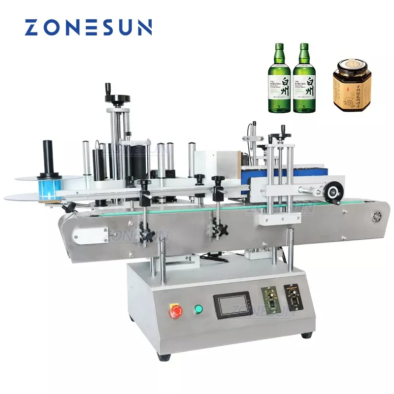 ZONESUN ZS-TB150A High Speed Packaging Labels Machine 200bottles/min Essential Oil Cosmetic Jar Labeling Machine Sticker