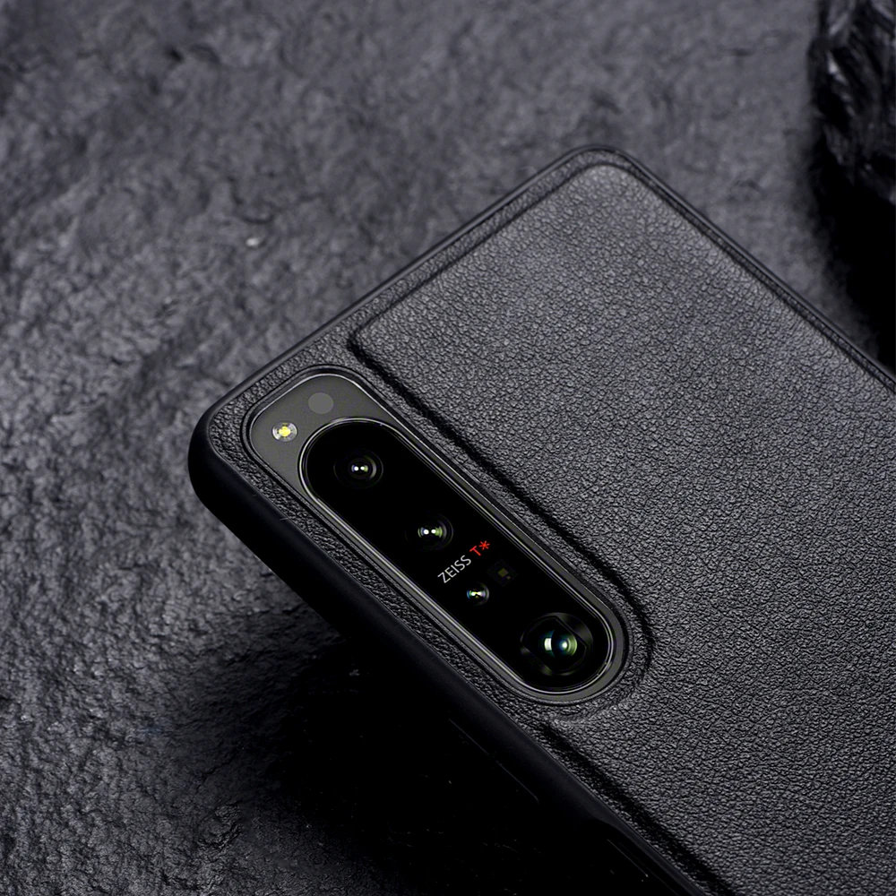 Metal Kickstand Case for Sony Xperia 1 5 10 III 5 II 10 IV Plain PU Leather Shockproof Case Cover for Xperia 1 IV 5 IV XQ-CT54