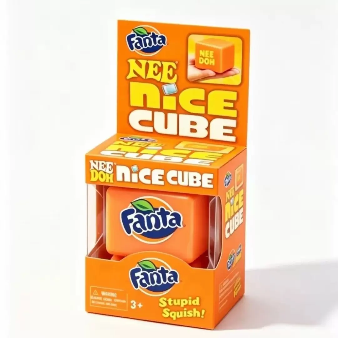 Schylling Needoh Nice Cube Stressball Quetschspielzeug Dr Pepper Sprite Langsam Zurückfederndes Squishy Sensorisches Fidget-Spielzeug zur Angstlinderung