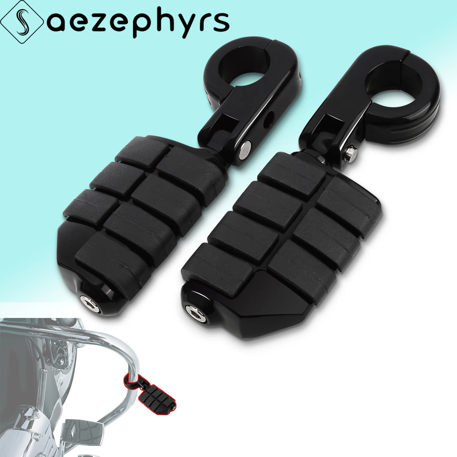 

Motorcycle 1.25" 32mm Engine Guard Highway Foot Pegs Bracket For Honda Harley Touring Softail Street Bob Road King Dyna Fat Boy