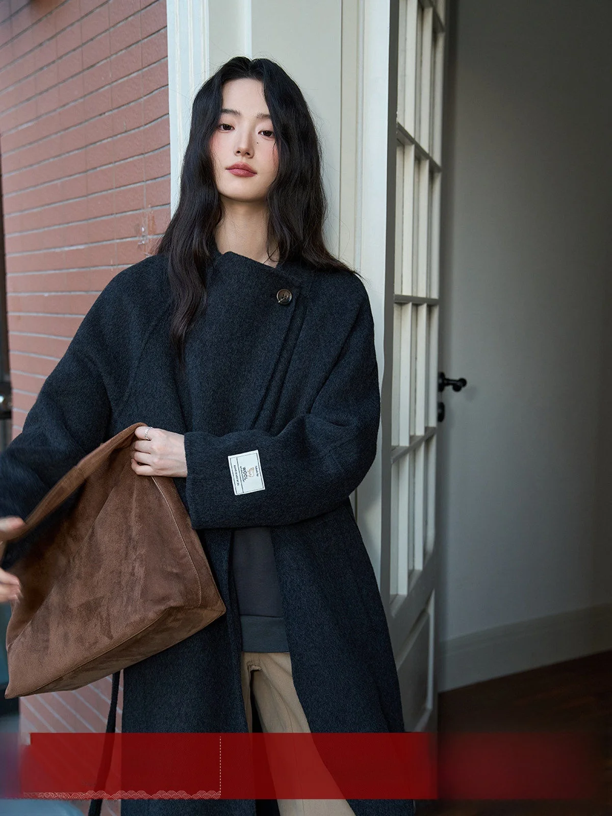 

Двустороннее длинное пальто MoZa Bla из шерсти для женщин: модная осенне-зимняя верхняя одежда премиум-класса в корейском стиле, очень теплое