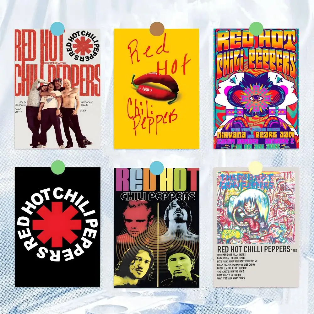 Music R-Red Hot Chili Peppers Funk Rock Band Poster HD Wall Decor for Bedroom Living Room Dorm Bar Cafe Office Gift