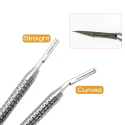 Stainless Steel Dental Scalpel Handle Blade Handle Oral Hilt Surgical Tool for No.3 Blade Dental Tools