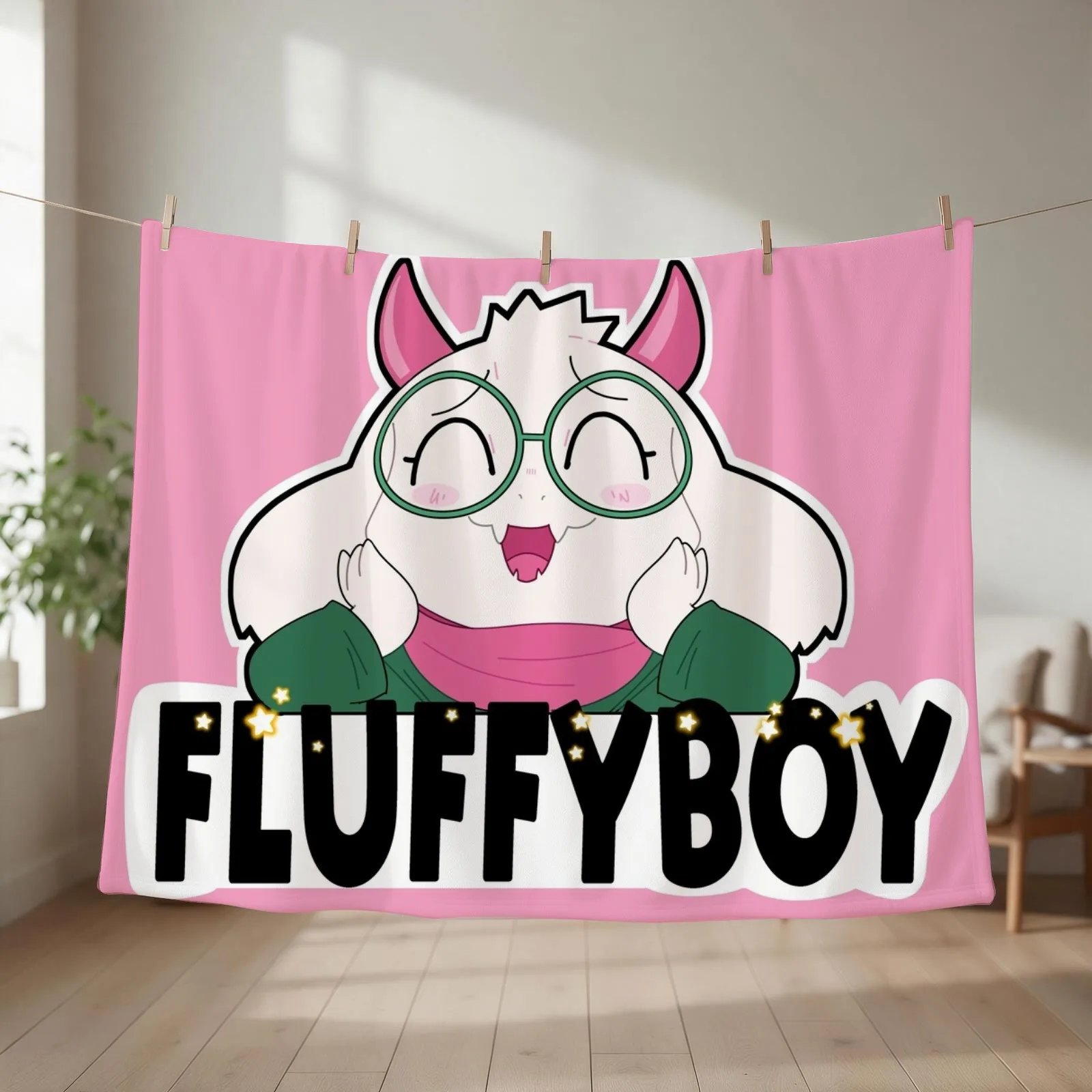 Fluffyboy! Throw Blanket couch cozy soft plush fuzzy picnic outdoor blanket