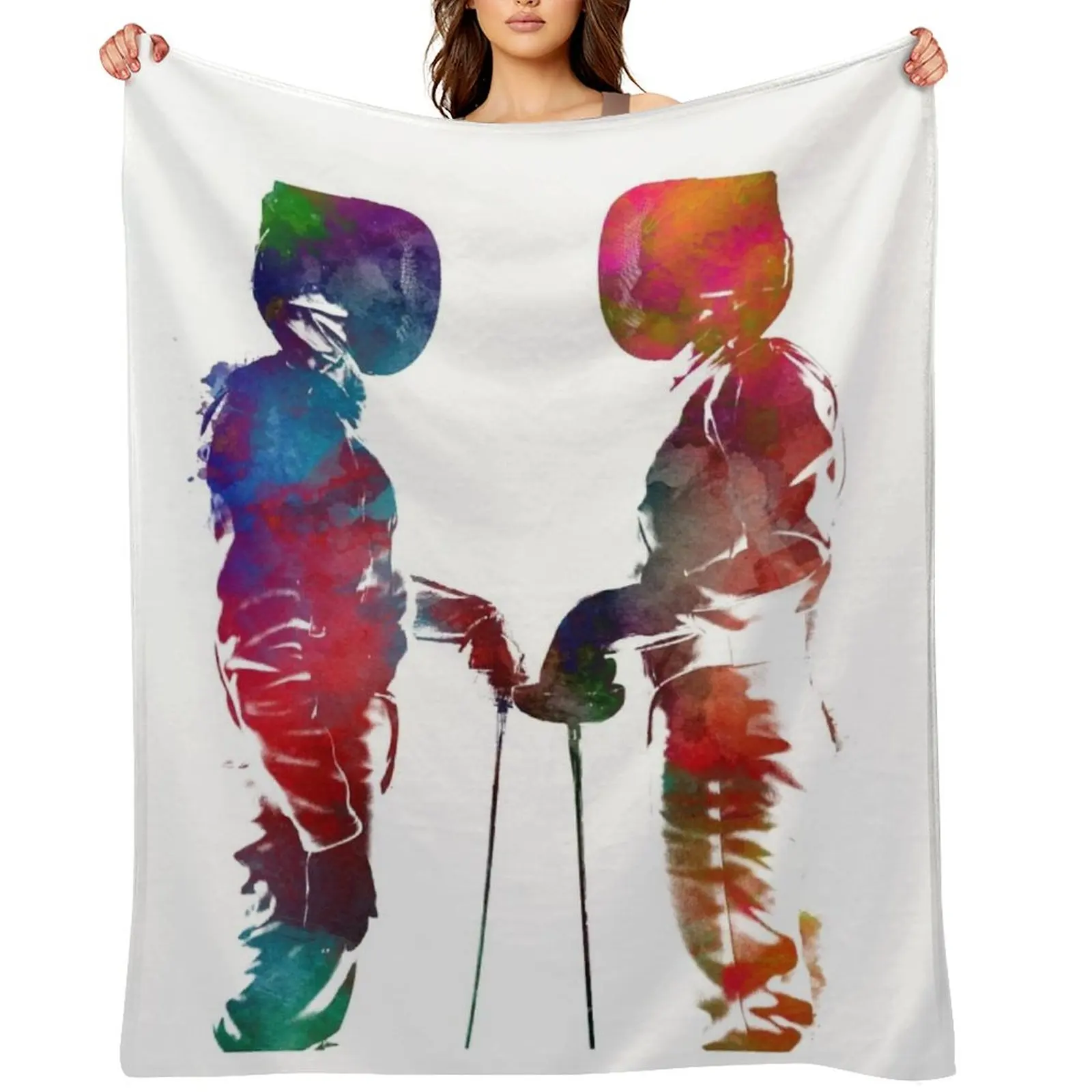 fencing sport art #fencing #sport Throw Blanket Decorative Sofas Comforter Summer bed plaid Blankets