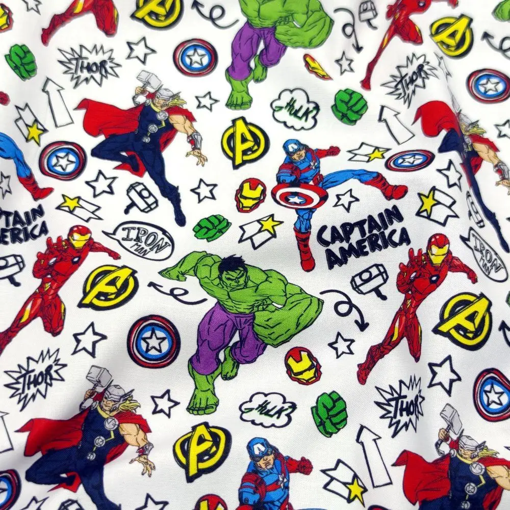 Sale Disney The Avengers Superhero Spiderman Cotton Fabric Material For Clothes Dress Patchwork Fabrics Sew Quilting Needlework