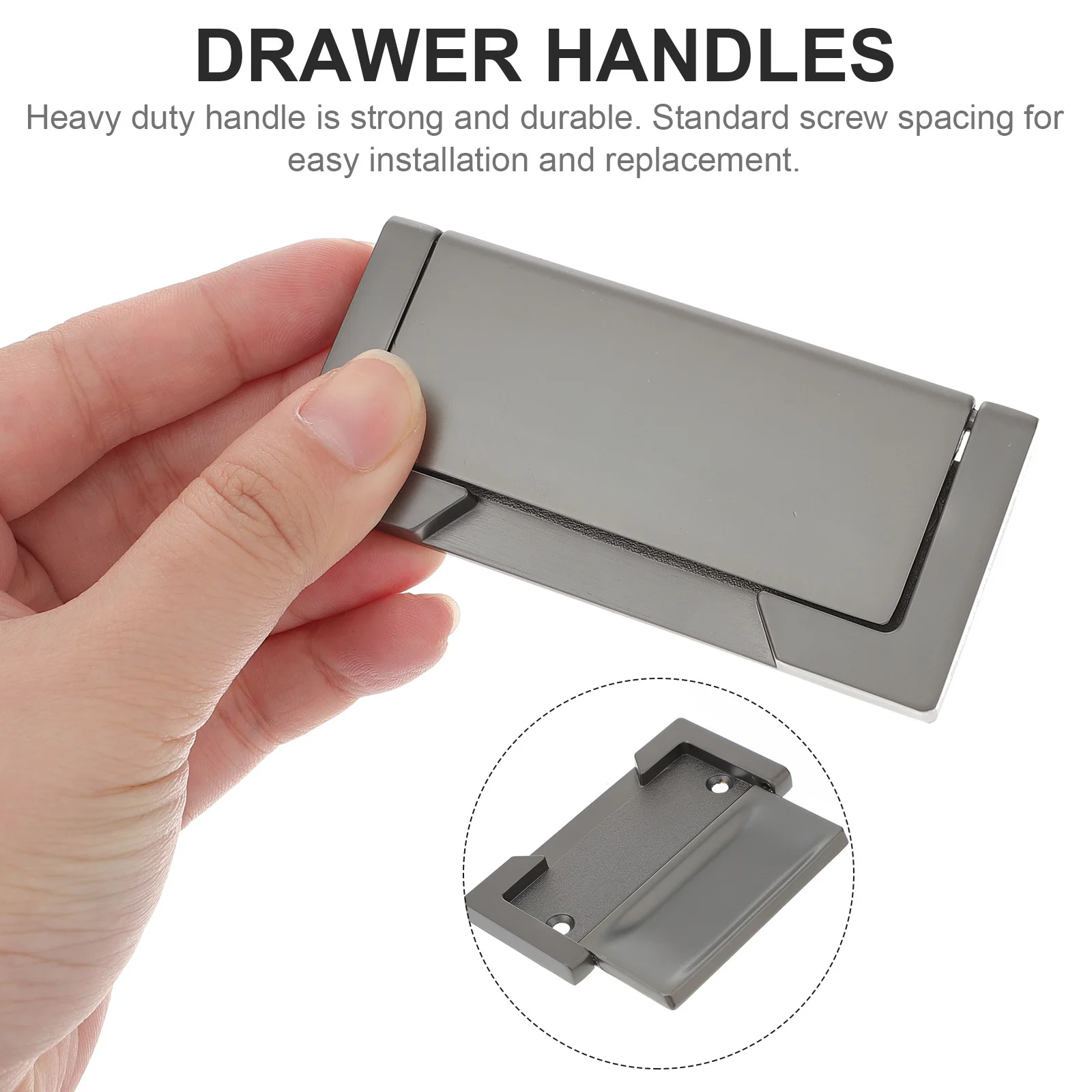 Wardrobe Invisible Drawer Flat Handle Zinc Alloy Durable Heavy Duty Smooth Touch for Cabinets Closets Furniture Pulls