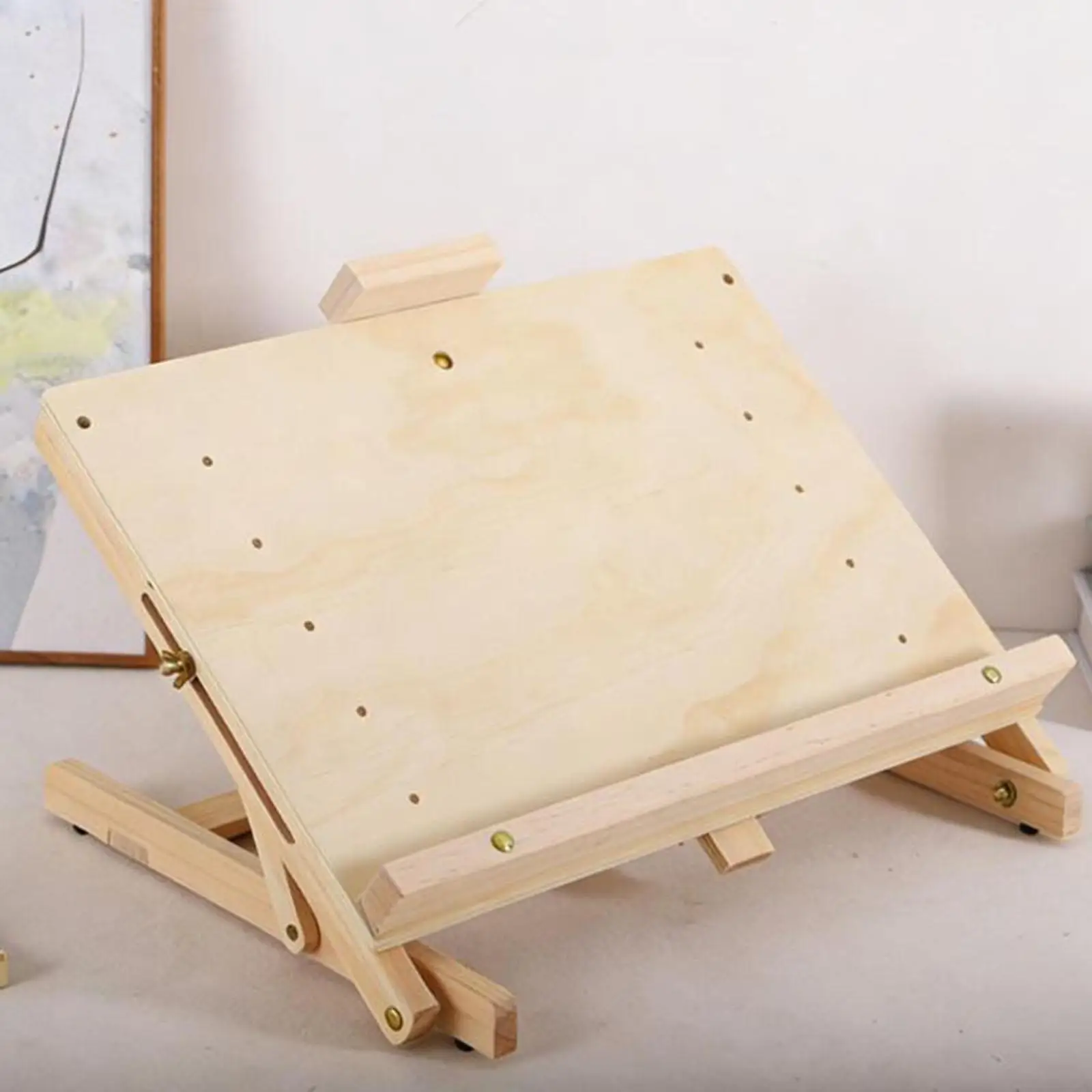 

Деревянный настольный мольберт, декоративный складной портативный мольберт для рисования, доска для эскизов для взрослых, начинающих художников, мужчин и женщин