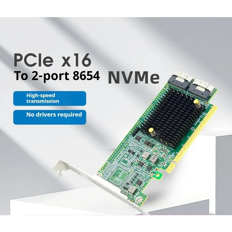 

Оригинальный PCIe4.0 к США. 2 карты расширения Retimer 8654 8i NVMe GEN4 жесткий диск