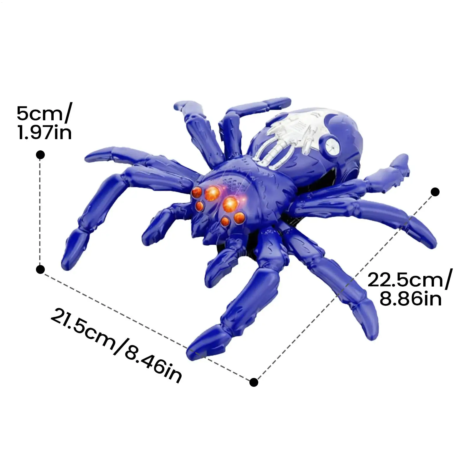 Remote Control Spider Toy Rechargeable Crawling Robot with LED Eyes Halloween Prank Gift for Boys Girls Kids Birthday Party