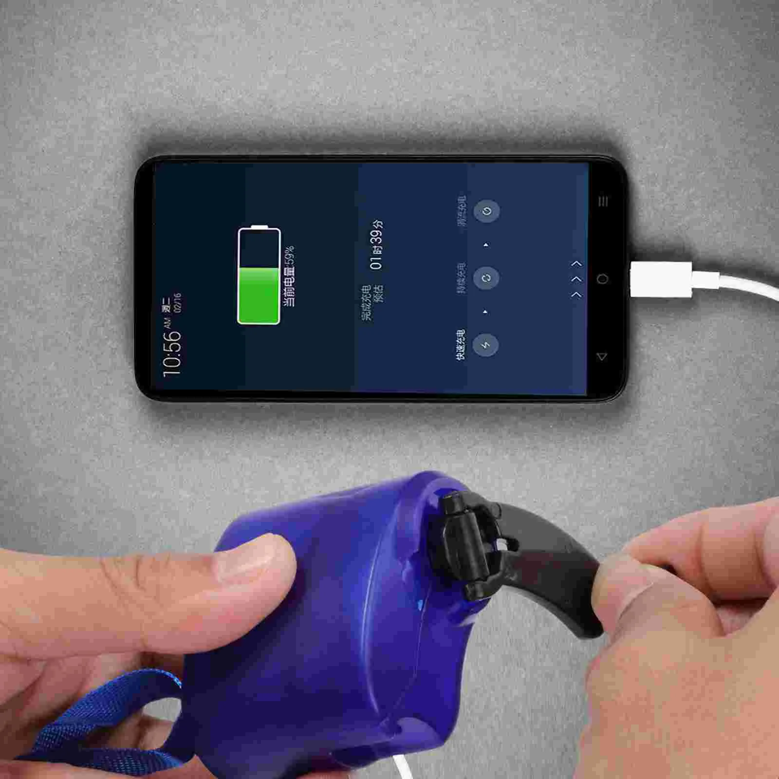 Generatore manuale Porta USB di emergenza esterna Manovella Power Banca da campeggio per guscio in plastica portatile da viaggio