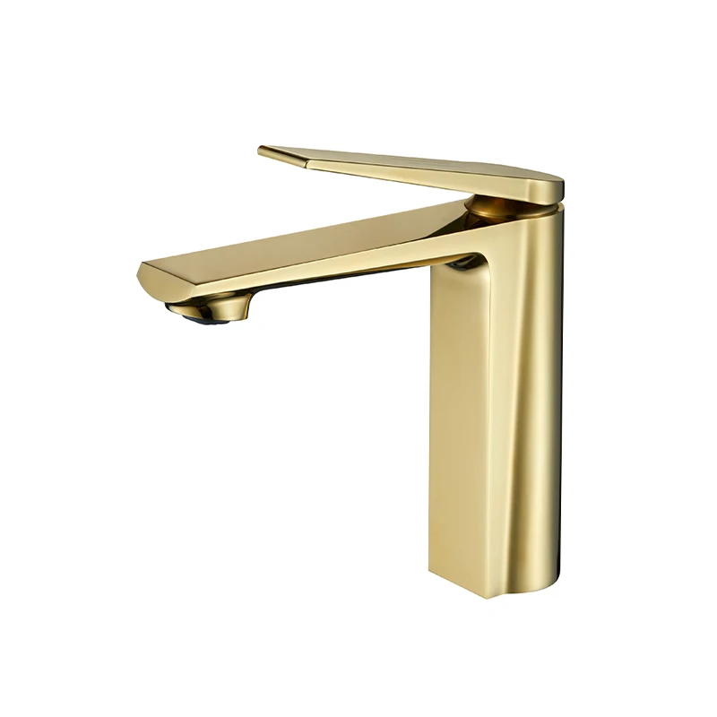 حوض صنبور نحى الذهبي الحمام مغسلة الباردة والساخنة خلاط صنبور سطح الخيالة بالوعة الصنابير الأبيض الحمام رافعة الحنفيات