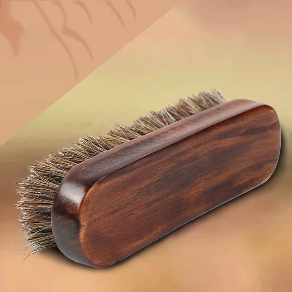 

Genuine Horsehair Brush for Clothes Shoes Furniture Wood Handle Broom Picks Up Sand Crumbs Ash Lint Residue Easily