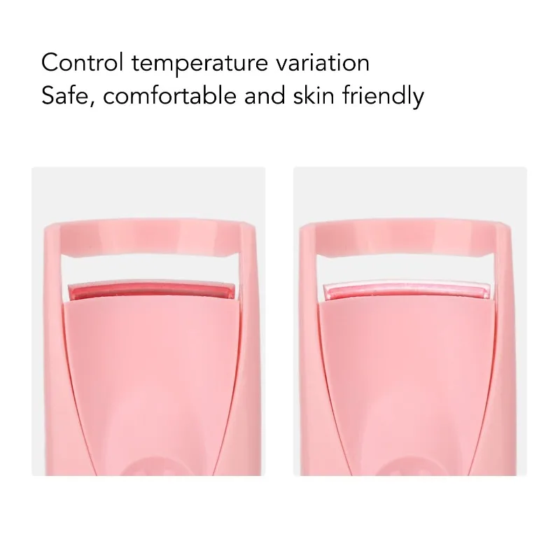 USB Rechargeable Heated Eyelash Curler - Fast Heating, Long-Lasting Curls, Safe & Portable Makeup Tool for Perfect Lashes