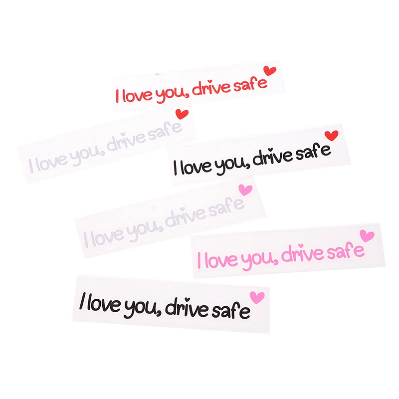 ملصقات مرآة السيارة "I Love You Drive Safe" ملصق أمان للتذكير المحنون على شكل قلب للنساء للسائقين ديكور داخلي للسيارة #5