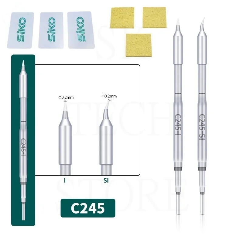 C245 Soldering Tip Superior Quality C245 I Straight SI Curved Welding Tips Compatible With YIHUA T245 Soldering Iron Shovel Type