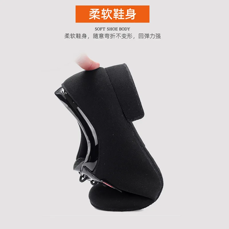 Men Standard Dance Ballroom Cloth Straight Outsole Practice Competition Modern Dancing Sport Shoes