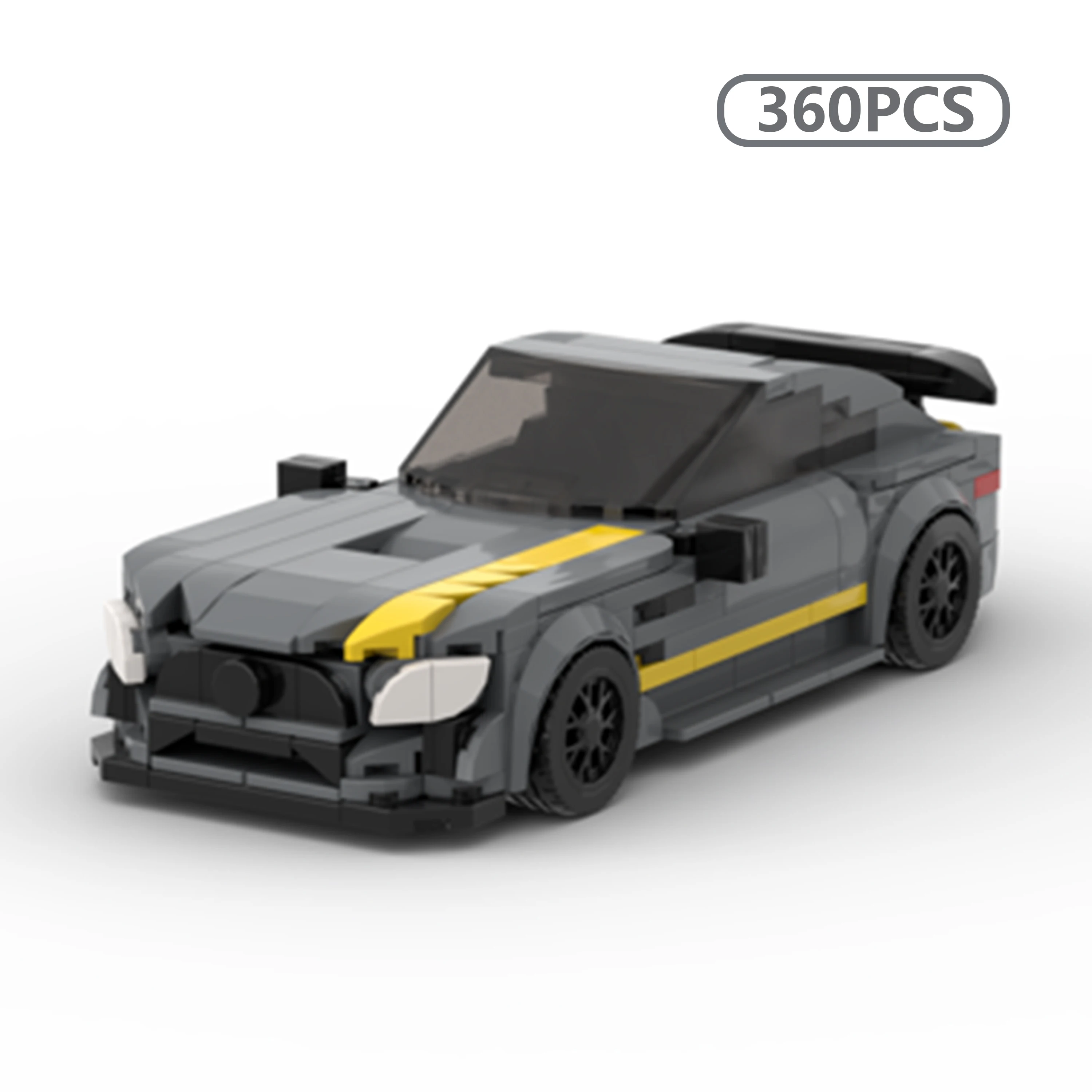 

MOC AMG GT-R Racing Car Building Blocks 8-Stud Speed Series Green Monster Sports Model for Adults