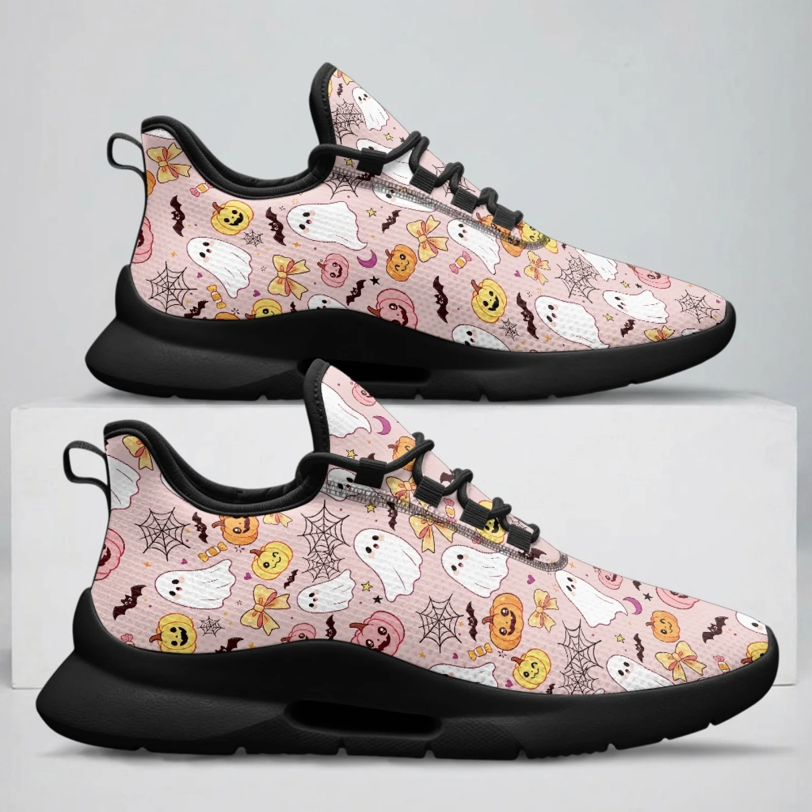 PENSTROLL Ghost Pumpkin Classic Men's Running Shoe for Adult Walking Outdoor, Fashion Lace-Up Skate Shoes