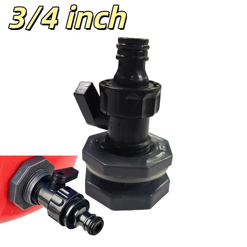 

1 Set 3/4 Inch Rain Bucket Valve Fittings Connectors PVC Rain Bucket Diverter Kit Water Pipe Fittings Home Spray Accessories
