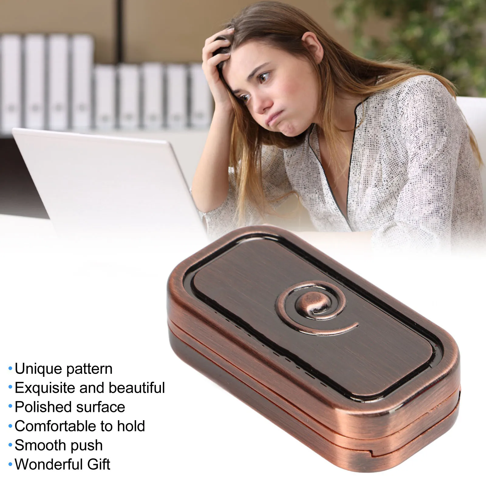Magnetic Slider Toy Metal Adult ADHD Autism Anxiety Stress Relief Push Slider Sensory Toy for Home Office
