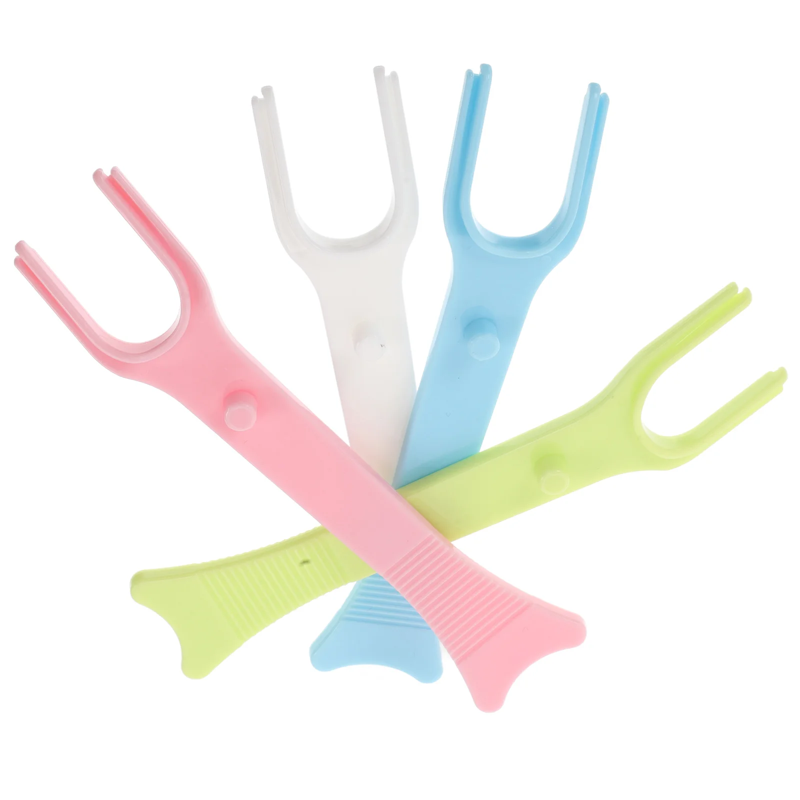 

4 Pcs Dental Floss Stick Reusable Portable Refillable Flat Wire Teeth Floss Spool Interdental Brush Oral Cleaning Solution