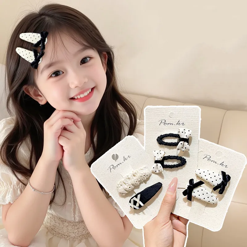 

2 шт./лот, заколки для волос с бантом, черно-белые кружевные заколки для маленьких девочек, заколки для волос, милые заколки для волос для девочек, детские головные уборы, аксессуары для волос