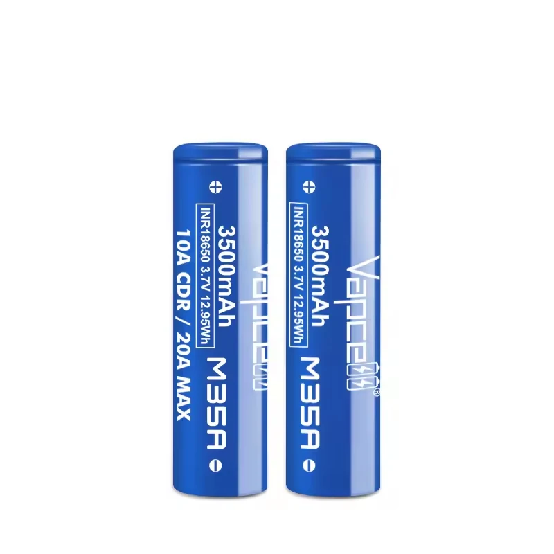 Original Grade A Vapcell M35A 18650 3500mah Battery 10A/20A 3.7V 12.95Wh INR18650 Rechargeable Lithium Batteries for Toys