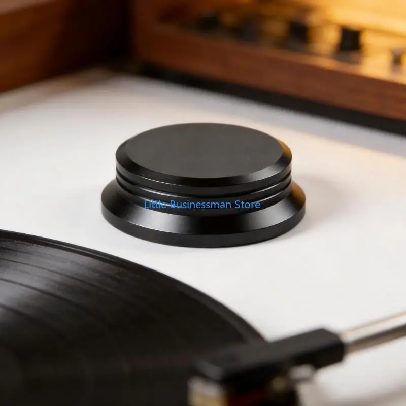 Cushioned Record Player Weight, Aluminum Metal Disc Counterweight for Gentle Deck Contact and Even Motion for Record Owners M76A