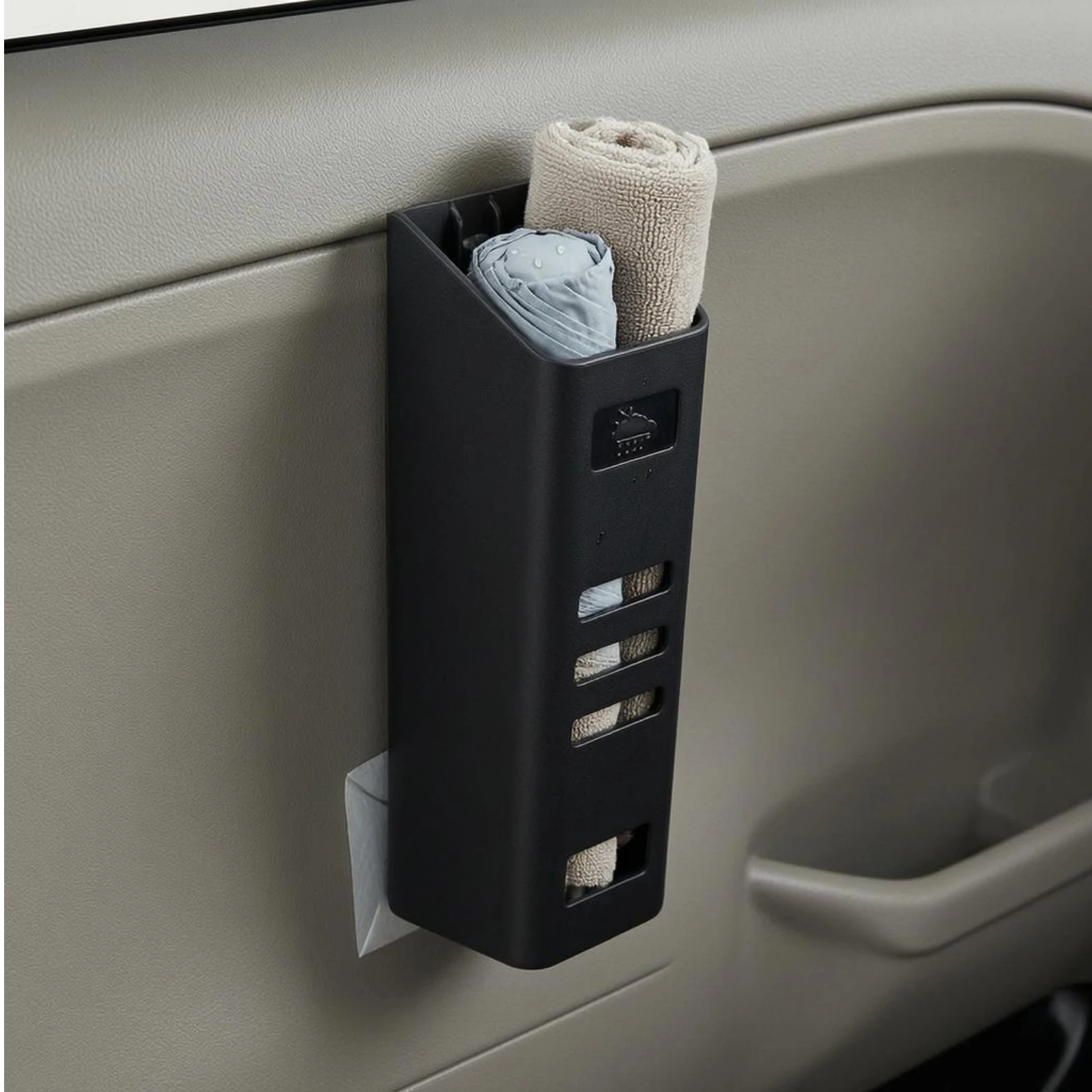 Car Umbrella Storage Box Openvehicle Umbrella Holder ABS Plastic Matte Textured for Vehicle Use